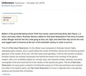 Amazon leaks a Red Dead Redemption 2 art book