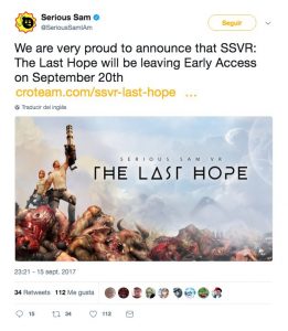 Serious Sam VR: The Last Hope leaves the Early Access