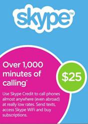 Buy Skype 25$ Prepaid Card pc cd key