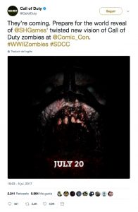 The Call of Duty: WWII zombie mode will be unveiled the 20th of July at the Comic-Con